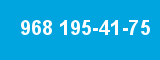 968 195-41-75 968 195-41-75